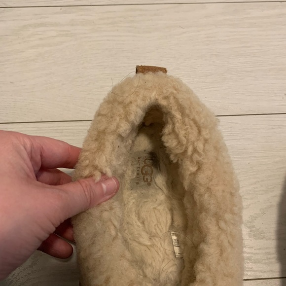 UGG Platform Suede Flat Slippers Carmel Brown Size 6 - Picture 4 of 9